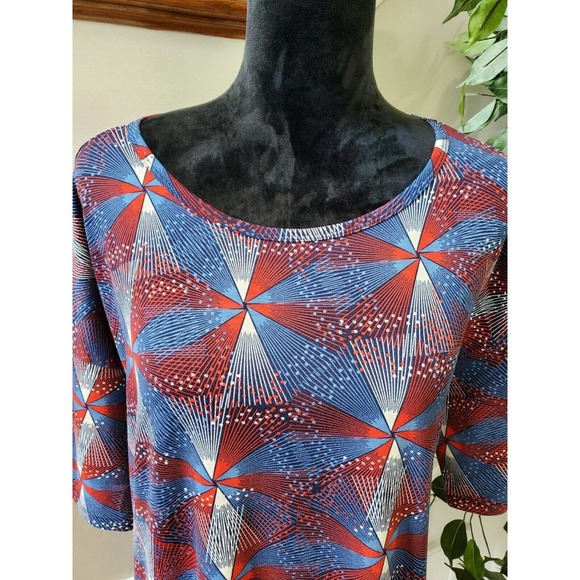 LulaRoe Women's Multicolor Polyester Round Neck 3/4 Sleeve Casual Blouse Size M - Picture 3 of 11